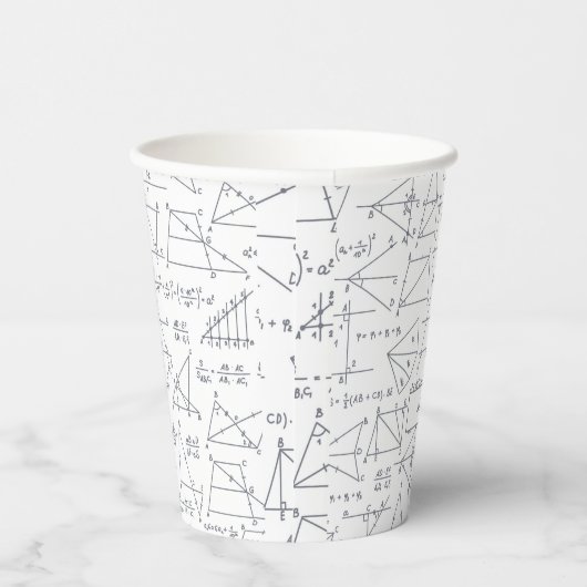 数式の計算と図形のパーソナライズされた名前 紙コップ (右)