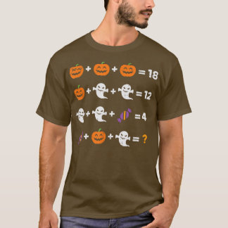 数式カボチャ幽霊ハロウィーン先生メンズ Tシャツ