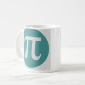 数式ギークIP記号、青い円、数字。 コーヒーマグカップ (正面左)