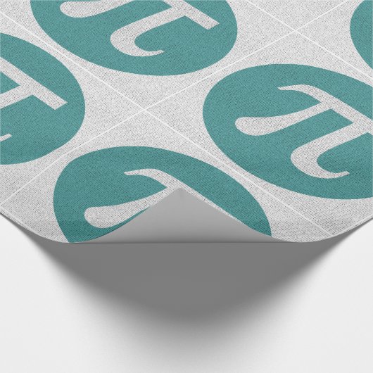 数式ギークIP記号、青い円、数字。 ラッピングペーパー (角)