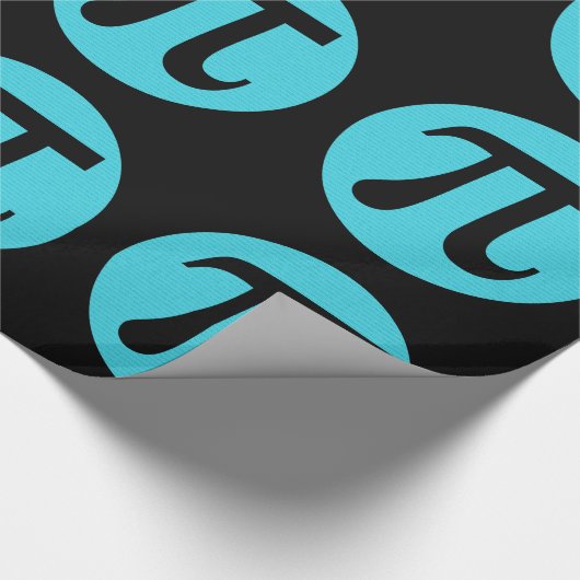 数式ギークIP記号、黒の青 ラッピングペーパー (角)