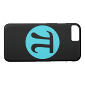 数式ギークIP記号、黒の青 Case-Mate iPhoneケース (裏面(横))