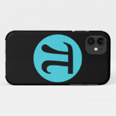 数式ギークIP記号、黒の青 Case-Mate iPhoneケース (裏面(横))