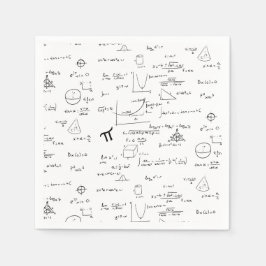 数式グラフィック数式パターン（白） スタンダードカクテルナプキン