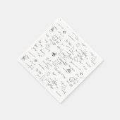 数式グラフィック数式パターン（白） スタンダードカクテルナプキン (角)