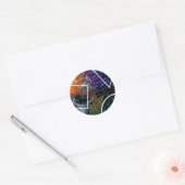 数式ジオメトリステッカー ラウンドシール (封筒)