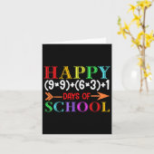 数式ハッピー100日のおもしろい学術T カード (黄色い花)