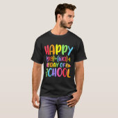数式ハッピー100日の学校先生数学 Tシャツ (正面フル)