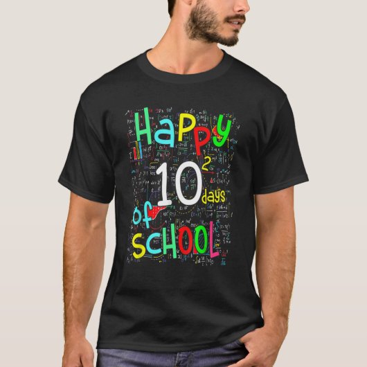 数式ハッピー100日の学校先生100t tシャツ (正面)
