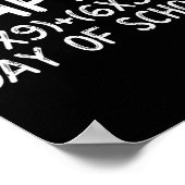 数式ハッピー100日の学校100日目Te ポスター (角)