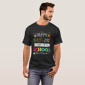 数式ハッピー100日の学校100日目Te Tシャツ (正面フル)
