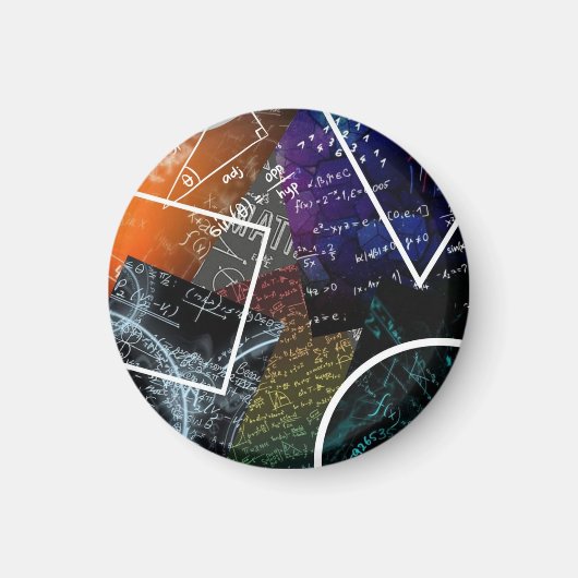 数式バースト:数学アートマグネット マグネット (正面)