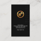 数式フェイク金ゴールド数式パイ記号数式教師の省略 名刺 (裏面)