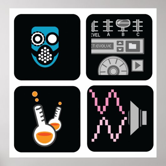 数式プロジェクトのスクエアセット–1 ポスター (正面)