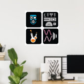 数式プロジェクトのスクエアセット–1 ポスター (ホームオフィス)