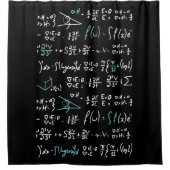 数式マス数学の物理の学生先生 シャワーカーテン (正面)