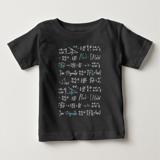 数式マス数学の物理の学生先生 ベビーTシャツ (正面)