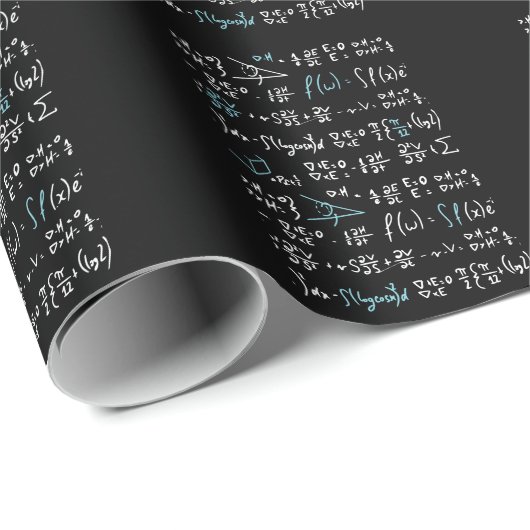 数式マス数学の物理の学生先生 ラッピングペーパー (ロールコーナー)