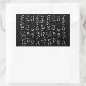 数式マス数学の物理の学生先生 長方形シール (バッグ)