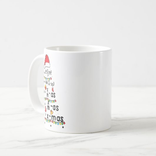 数式メリーX-mas演算おもしろい先生Chris コーヒーマグカップ (正面左)