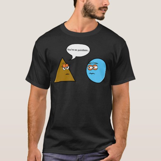 数式図形ジョークおたく三角形の円先生ho tシャツ (正面)
