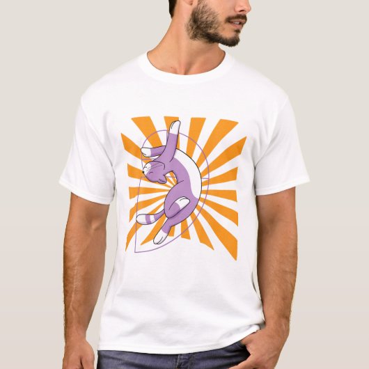 数式図形フィボナッチ猫 Tシャツ (正面)