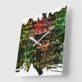 数式宇宙 スクエア壁時計 (傾斜)