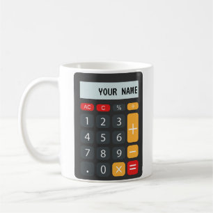 数式計算パーソナライズされた名 コーヒーマグカップ