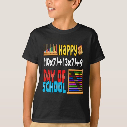数式100日の先生学生 Tシャツ (正面)