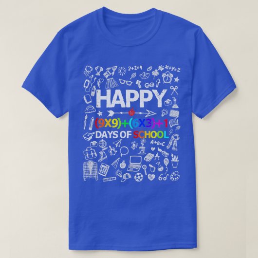 数式100日の女子校生徒先生 Tシャツ (デザイン正面)