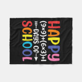 数式100日の学校おもしろい数学先生100th フリースブランケット (正面(横))