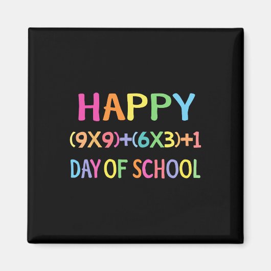 数式100日の学校おもしろい数学先生100th マグネット (正面)