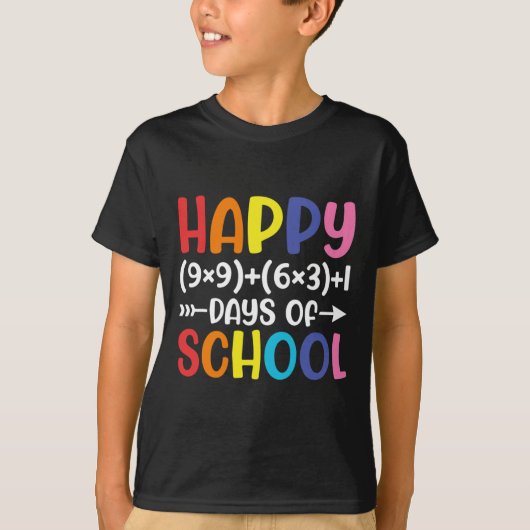 数式100日の学校おもしろい数学先生100th tシャツ (正面)