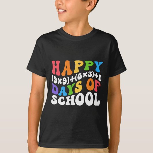 数式100日の学校おもしろい数学先生100th tシャツ (正面)