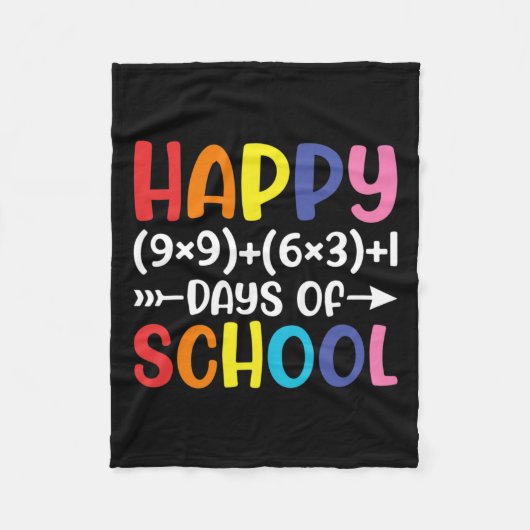 数式100日の学校おもしろい数学先生1 フリースブランケット (正面)