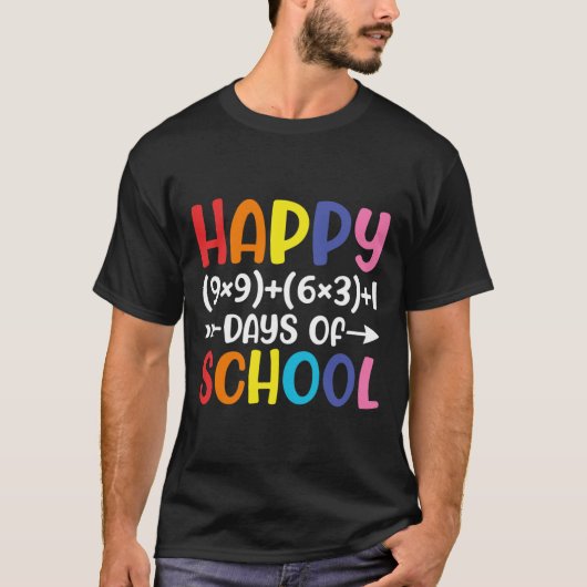 数式100日の学校おもしろい数学先生1 Tシャツ (正面)