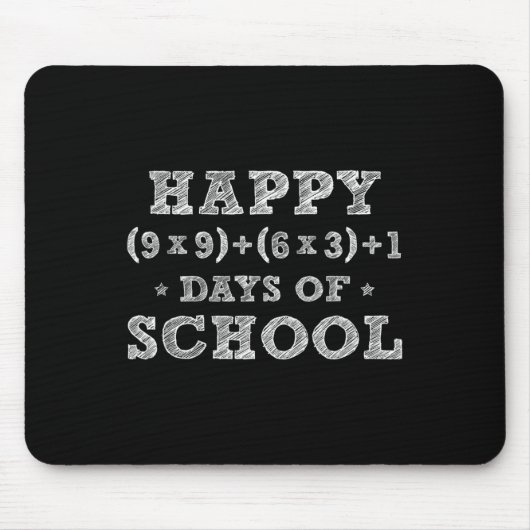 数式100日の学校の子供の男の子の女の子のお茶 マウスパッド (正面)
