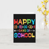 数式100日の学校の数学おもしろい先生 カード (黄色い花)