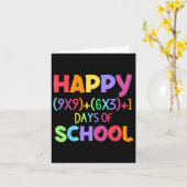 数式100日の学校の数学おもしろい先生 カード (黄色い花)