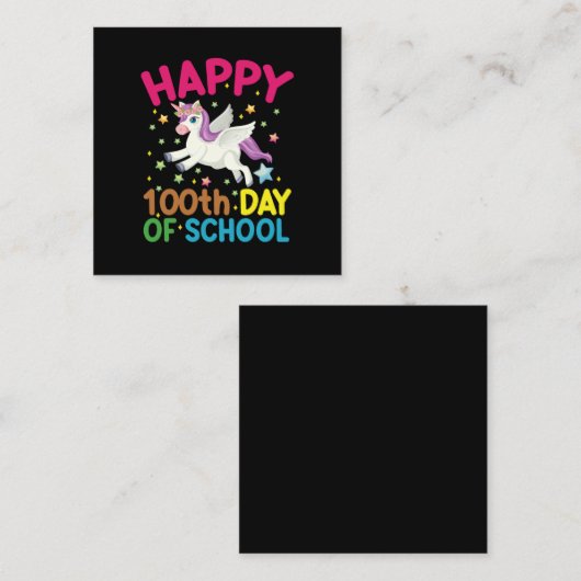 数式100日の学校の数学おもしろい先生 スクエア名刺 (正面/裏面)