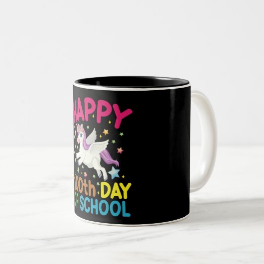 数式100日の学校の数学おもしろい先生 ツートーンマグカップ (正面右)