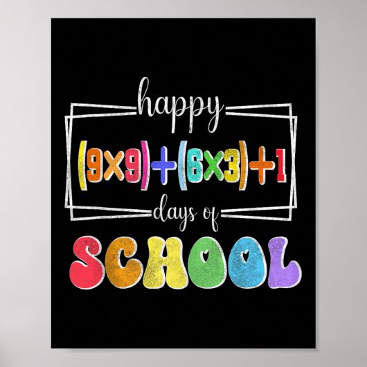 数式100日の学校の数学おもしろい先生 ポスター (正面)