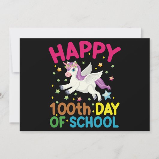 数式100日の学校の数学おもしろい先生 招待状 (正面)