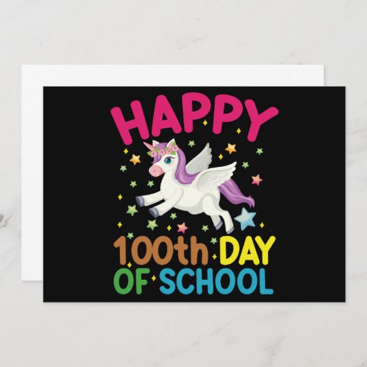 数式100日の学校の数学おもしろい先生 招待状 (正面/裏面)