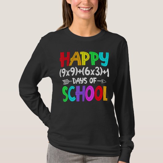 数式100日の学校の数学おもしろい先生 Tシャツ (正面)