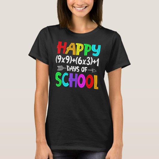 数式100日の学校の数学おもしろい先生 Tシャツ (正面)