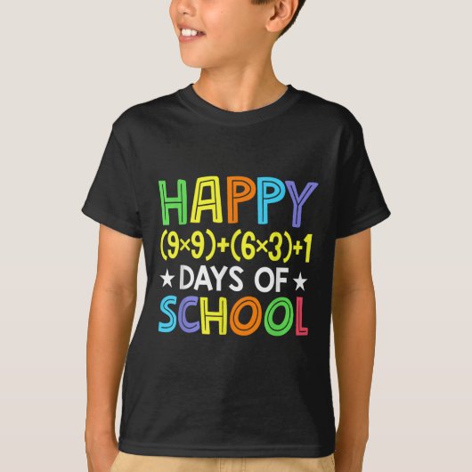 数式100日の学校の数学おもしろい先生 Tシャツ (正面)