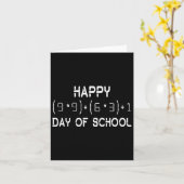 数式100日の学校の数学先生の学生 カード (黄色い花)