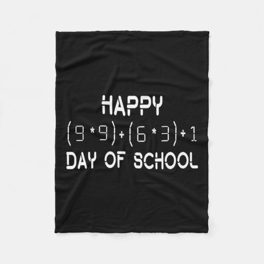 数式100日の学校の数学先生の学生 フリースブランケット (正面)
