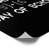 数式100日の学校の数学先生の学生 ポスター (角)